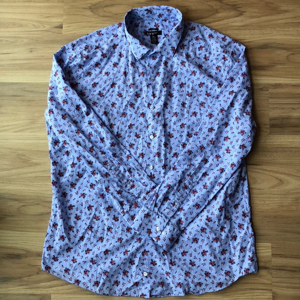 Floral print button down shirt